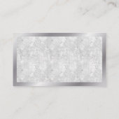 Karton | Silver Metallic Border Visitenkarte (Rückseite)