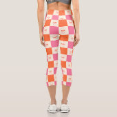 Karton-Skulpturen in Rosa, Orange und Creme Capri Leggings (Rückseite)