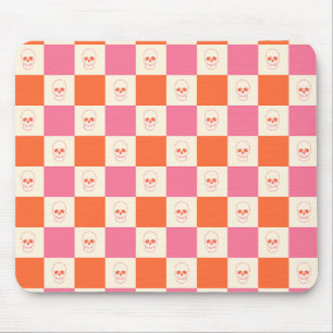 Karton-Skulpturen in Rosa, Orange und Creme Mousepad
