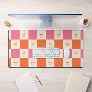 Karton-Skulpturen in Rosa, Orange und Creme Schreibtischunterlage