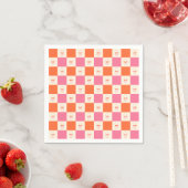 Karton-Skulpturen in Rosa, Orange und Creme Serviette (Beispiel)