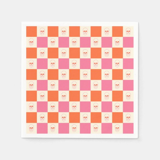 Karton-Skulpturen in Rosa, Orange und Creme Serviette (Vorderseite)