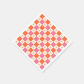 Karton-Skulpturen in Rosa, Orange und Creme Serviette (Ecke)