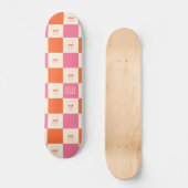 Karton-Skulpturen in Rosa, Orange und Creme Skateboard (Vorderseite)
