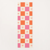 Karton-Skulpturen in Rosa, Orange und Creme Yogamatte (Vorderseite)