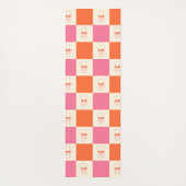 Karton-Skulpturen in Rosa, Orange und Creme Yogamatte (Rückseite)