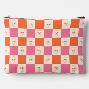 Karton-Skulpturen in Rosa, Orange und Creme Zubehörtasche