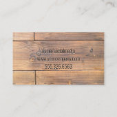 Karton-Tools und Zuhause-Symbol | Holz Visitenkarte (Rückseite)