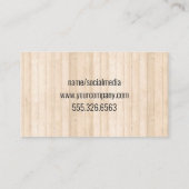 Karton-Tools und Zuhause-Symbol | Holzlats Visitenkarte (Rückseite)