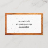 Karton-Tools und Zuhause-Symbol | Holzrahmen Visitenkarte (Rückseite)