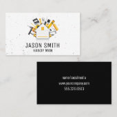 Karton-Tools und Zuhause-Symbol Visitenkarte (Vorne/Hinten)