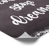 Karton-Typografie: Dream Quote Poster (Ecke)