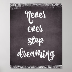 Karton-Typografie: Dream Quote Poster