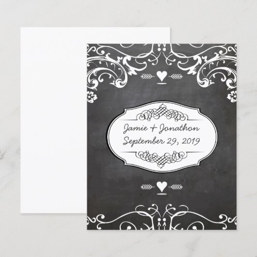 Karton-Typografie-Hochzeiten (Vorne/Hinten)