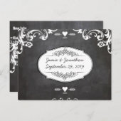 Karton-Typografie-Hochzeiten Ankündigungspostkarte (Vorne/Hinten)