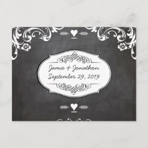 Karton-Typografie-Hochzeiten Ankündigungspostkarte