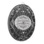 Karton-Typografie-Hochzeiten Dartscheibe (Vorderseite Links)