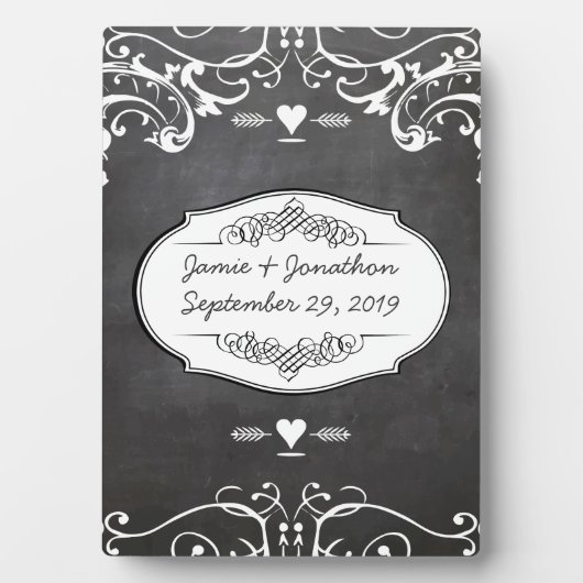 Karton-Typografie-Hochzeiten Fotoplatte (Vorderseite)