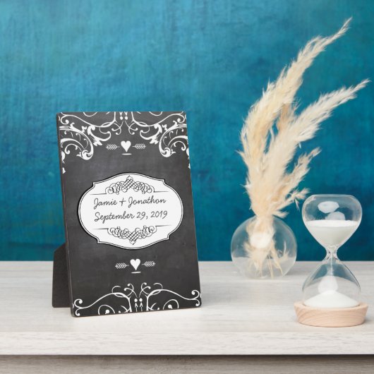 Karton-Typografie-Hochzeiten Fotoplatte (Seite)