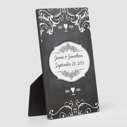 Karton-Typografie-Hochzeiten Fotoplatte (Seite)