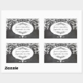 Karton-Typografie-Hochzeiten Rechteckiger Aufkleber (Blatt)