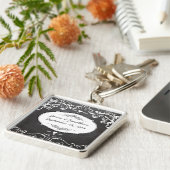 Karton-Typografie-Hochzeiten Schlüsselanhänger (Seite)