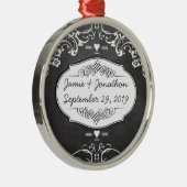 Karton-Typografie-Hochzeiten Silbernes Ornament (Rechts)