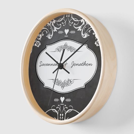 Karton-Typografie-Hochzeiten Uhr (Winkel)