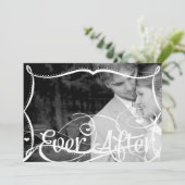 Karton Typografie Ihr Foto Hochzeit Einladung (Stehend Vorderseite)