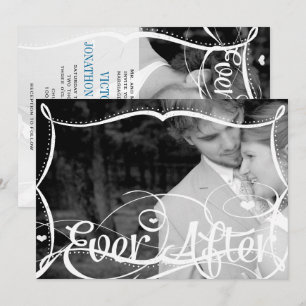 Karton Typografie Ihr Foto Hochzeit Einladung