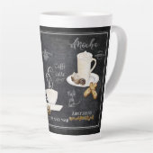 Karton Typografie Kaffeeschokolade in Desserts Milchtasse (Rechte Ecke)