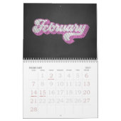 Karton-Typografie Kalender (Feb 2027)