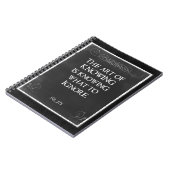 Karton-Typografie mit einem inspirierenden Zitat Notizblock (Linke Seite)