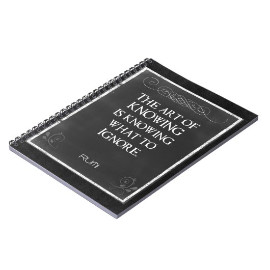 Karton-Typografie mit einem inspirierenden Zitat Notizblock (Linke Seite)