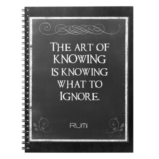 Karton-Typografie mit einem inspirierenden Zitat Notizblock (Vorderseite)