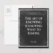 Karton-Typografie mit einem inspirierenden Zitat Postkarte (Vorne/Hinten)