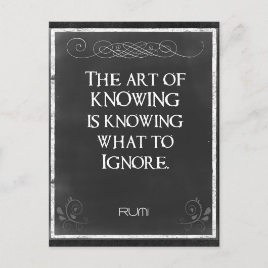 Karton-Typografie mit einem inspirierenden Zitat Postkarte (Vorderseite)