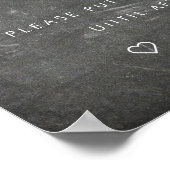 Karton-Typografie ohne Stecker-Hochzeitsfeier Poster (Ecke)