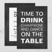 Karton Typografie Probe Abendessen Einladung (Vorne/Hinten)