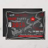 Karton Typografie Weihnachtsfeierliche Party Einla Einladung (Vorne/Hinten)