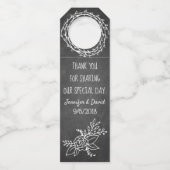 Karton Typografie Weinflasche Gefältmarke Flaschenanhänger (Rückseite)