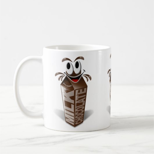 Karton- und CartoonKakao Kaffeetasse (Links)