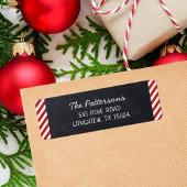 Karton und Streifen Monogramm-Rücksendeadresse