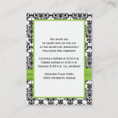 Kartons, weiße und schwarze Damasenkarte Begleitkarte (Rückseite)