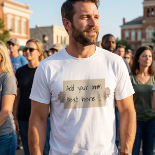 Kartonschildvorlage - Quadratisch T-Shirt