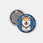 Kartoon-HundIllustration Magnet (Vorderseite/Rückseite)