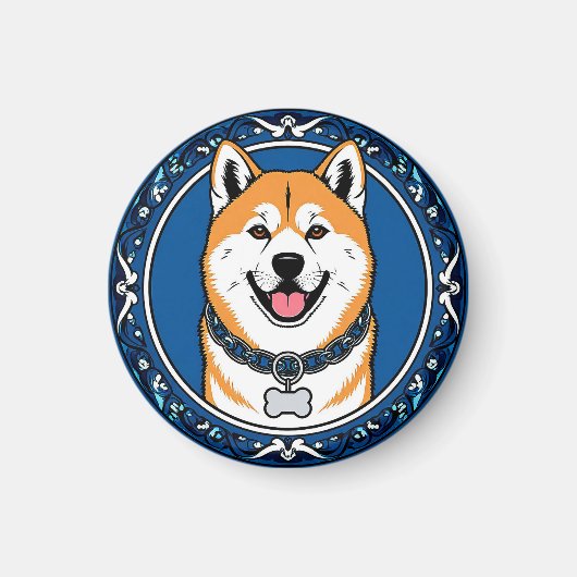 Kartoon-HundIllustration Magnet (Vorne)