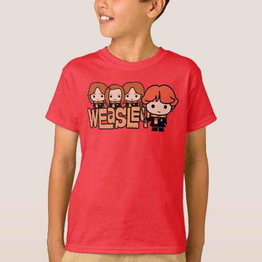 Kartoon Weasley Siblilings T-Shirt (Vorderseite)