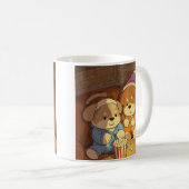 Kartoonhunde Welpen mit Popcorn Kaffeetasse (VorderseiteRechts)