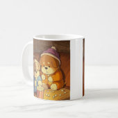 Kartoonhunde Welpen mit Popcorn Kaffeetasse (Vorderseite Links)